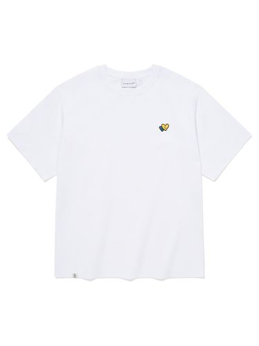 Lovie Patch Point Short Sleeve T-shirt [Beige] - Wacky Willy - Modalova