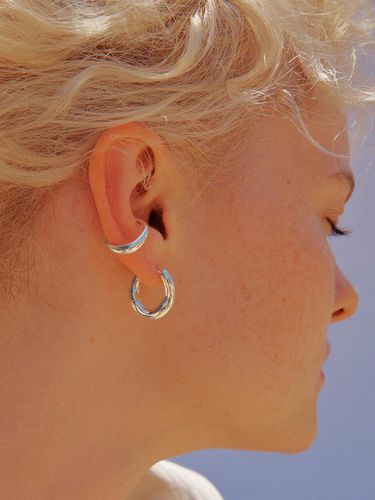 Teardrop Sterling Layered Ear Cuff (925 ) - ACOOPU - Modalova