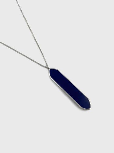 Lapis Lazuli Hexagon Natural Stone Necklace [SILVER] (JS-22-002N-RR) - Jean Paul Clarisse - Modalova