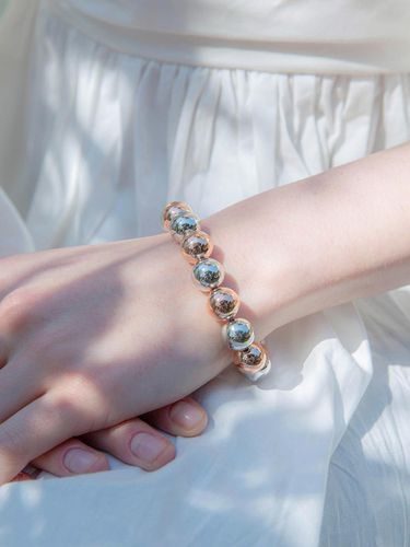 Dual-tone 12mm Metal Ball Bracelet (JB-22-045B) - Jean Paul Clarisse - Modalova