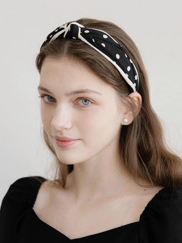 Polka Dot Twisted Retro Hairband (JP-22-133HB) - Jean Paul Clarisse - Modalova