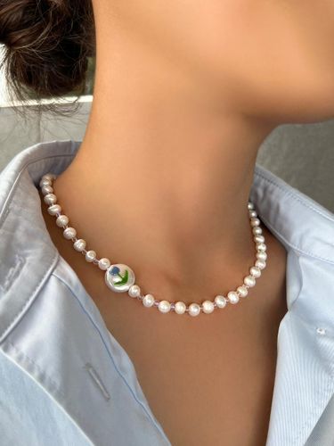 Floral Pearl Freshwater Necklace (AN322001) - ANNAFLAIR1986 - Modalova