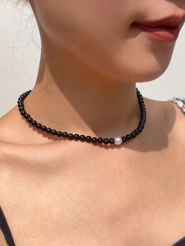 MM Pearl Onyx 45CM Necklace [] (AN223026) - ANNAFLAIR1986 - Modalova