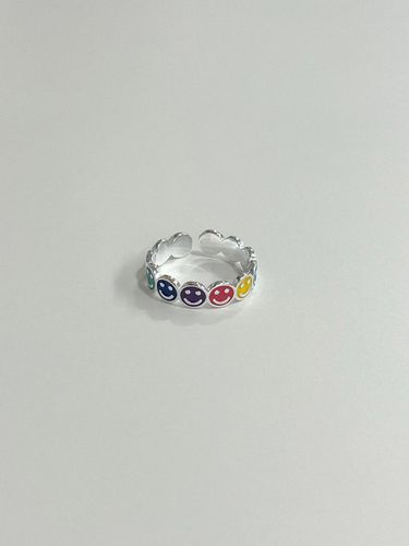 Silver 925 Colorful Smile Ring - ANNAFLAIR1986 - Modalova