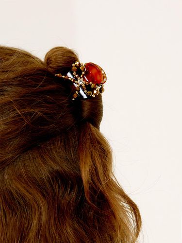 Ribbon Beaded Crystal Hair Clip (LFSA0207) - Jean Paul Clarisse - Modalova