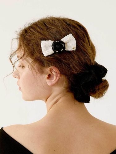 Camellia Stone Ribbon 9cm Hair Clip (JC011SL) - Jean Paul Clarisse - Modalova