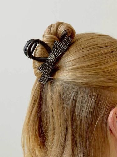 Crystal Dual-tone Ribbon Hair Clip (JP-23-361CC) - Jean Paul Clarisse - Modalova