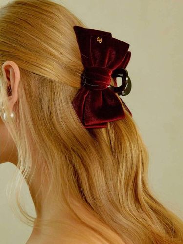 Velvet Ribbon Symmetrical Hair Clip (JP-23-378CC) - Jean Paul Clarisse - Modalova