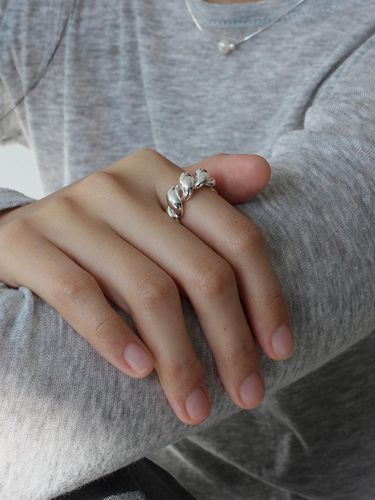 Sterling 925 Croissant Open Ring [] - NORMALLEE - Modalova