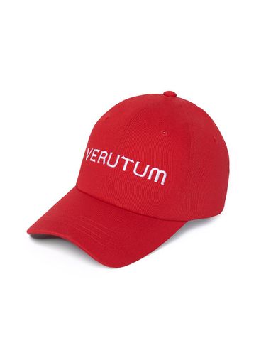 Cotton Front Logo Adjustable Baseball Cap [RED] (HW-BC009) - VERUTUM - Modalova