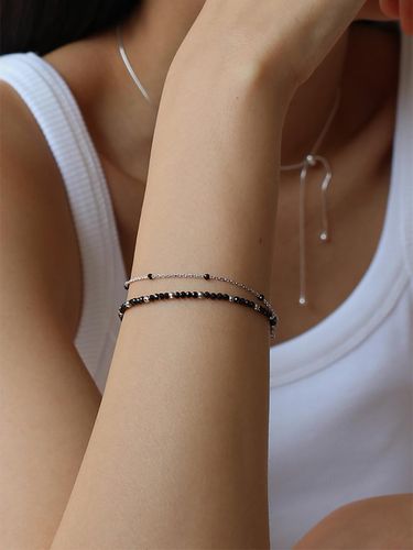 Mini 3mm Adjustable Sterling Silver Bracelet [Beige Gold] - NORMALLEE - Modalova