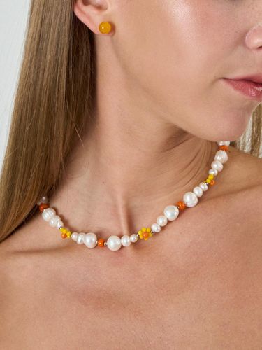 Surgical Steel Freshwater Pearl Handcrafted Necklace (AN2240010) - ANNAFLAIR1986 - Modalova