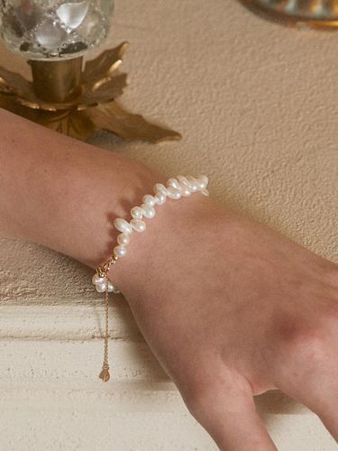 Freshwater Pearl Platinum Plated Bracelet [SILVER] (JS-24-027B) - Jean Paul Clarisse - Modalova