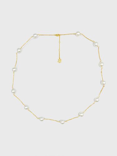 Chain Pearl Statement Large Necklace (BLSN012) - Jean Paul Clarisse - Modalova