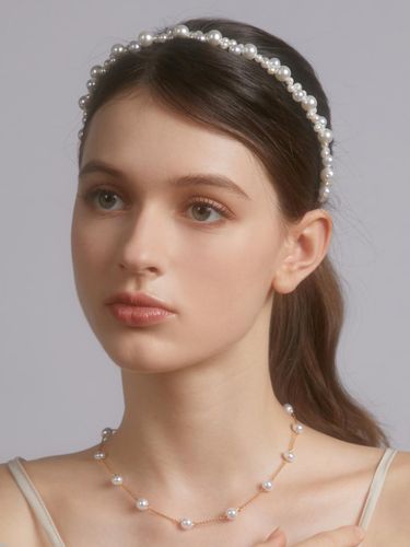 Mixed Pearl Versatile Elegant Hairband (JP-24-455HB) - Jean Paul Clarisse - Modalova