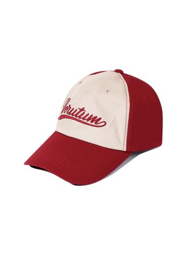 Two Tone Wave Logo Cotton Ball Cap [Red] (HW-BC192) - VERUTUM - Modalova