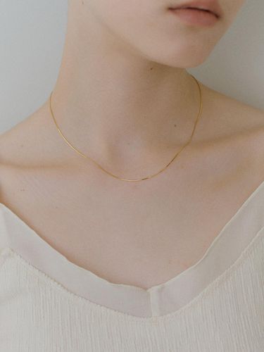 Silky Line 925 Silver Necklace [Beige Gold] - NORMALLEE - Modalova