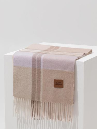 Check Cashmere Premium Muffler [Beige] - RECLOW - Modalova