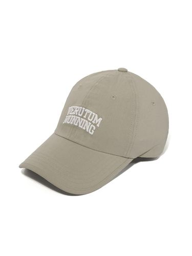 Running Logo Pigment Cotton-Nylon Sports Cap [Vintage Beige] (HW-VSH195P) - VERUTUM - Modalova