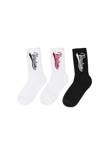 Wave Logo Cotton Blend Crew Socks (AC-SC001W) - VERUTUM - Modalova