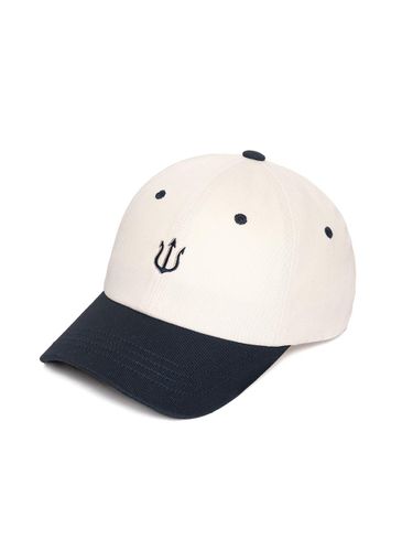 Two Tone Cotton Adjustable Cap [IVORY+NAVY] (HW-BC183) - VERUTUM - Modalova