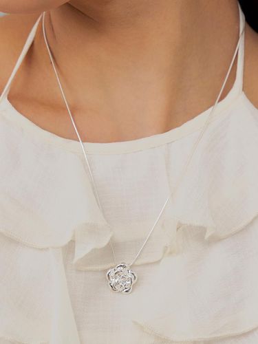 Delicate Adjustable Rose Necklace [, Silver] (AN4240003) - ANNAFLAIR1986 - Modalova