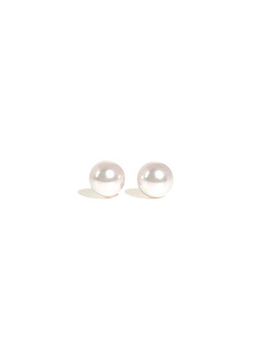 K Akoya Pearl 8mm Earrings [Beige] - MAYBETOI - Modalova