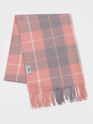 Ombre Color-block Check Lightweight Muffler [PINK] - RECLOW - Modalova