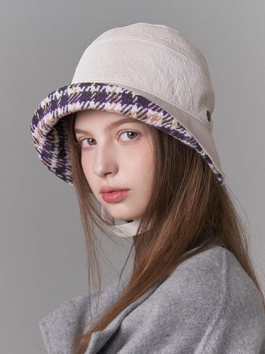 Purple Label Velvet Bonnet Hat [] - WHITE SANDS - Modalova