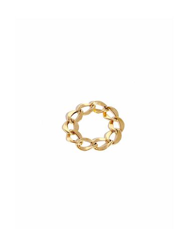 K Chain Hollow Design Ring - MAYBETOI - Modalova