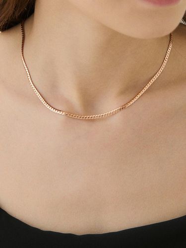 K Embossed Hollow Chain Necklace - MAYBETOI - Modalova