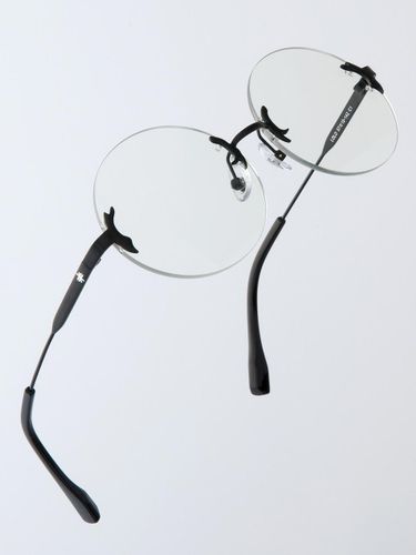 Round Rimless Steel Glass [Black] - RECLOW - Modalova