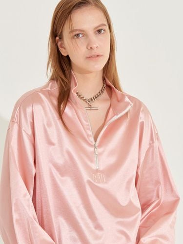 Silky Asymmetric Unisex Sweatshirt [Pink] - CHAEnewyork - Modalova