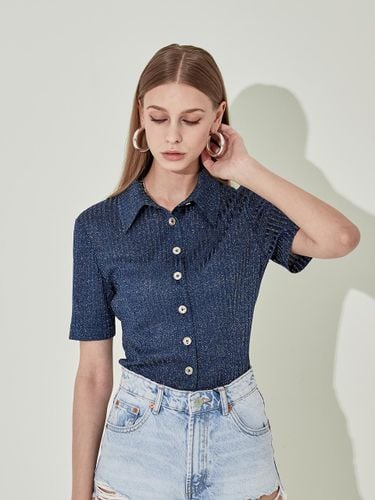 Cropped Slim Fit Twinkle Collar Shirt [] - CHAEnewyork - Modalova