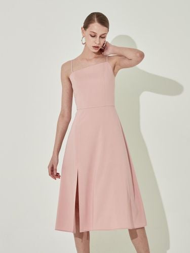 Unbalanced Slit Flare Spaghetti Strap Dress [] - CHAEnewyork - Modalova