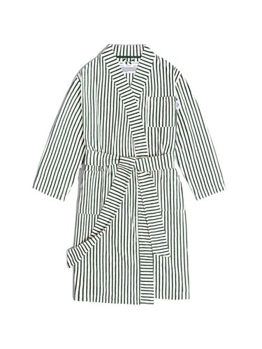 Light Toweling Striped Cotton Robe [Green] - cpts - Modalova