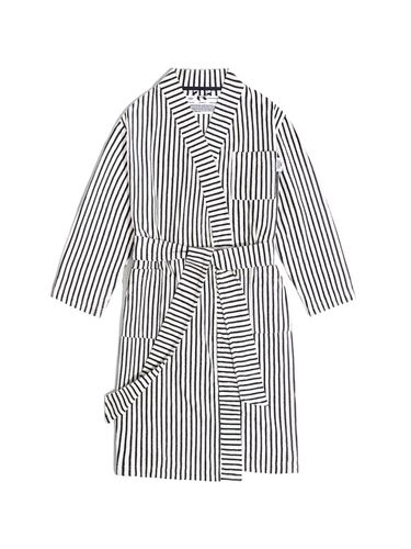 Light Toweling Striped Cotton Robe [Navy] - cpts - Modalova