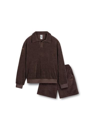 Classic Terry Long Sleeve Polo Set [Brown] - cpts - Modalova