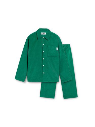 Corduroy Long Sleeved Cotton Sets [Green] - cpts - Modalova