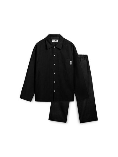 Corduroy Long Sleeved Minimalist Sets [Black] - cpts - Modalova