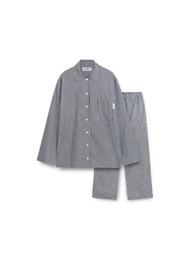 Cotton-Rayon Striped Pajamas [Black & Beige] - cpts - Modalova