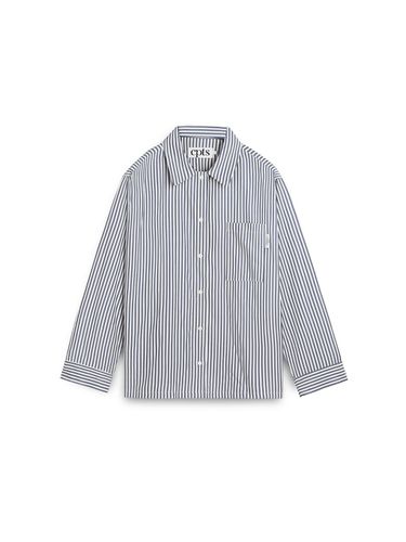 Relaxed Stripe Pearl Button Shirt [Blue] - cpts - Modalova