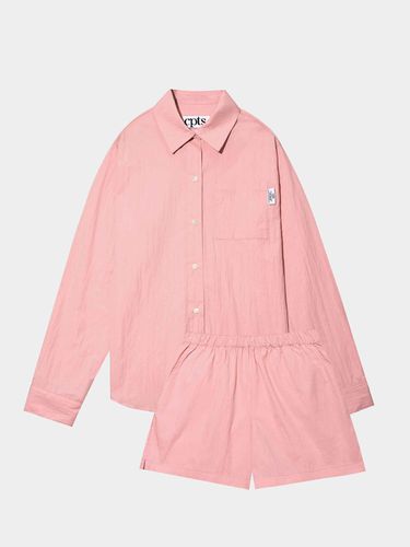 Lightweight Button-up Long Sleeve Pajama Set [Pink] - cpts - Modalova