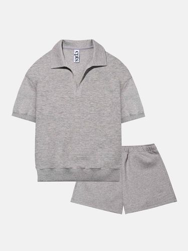 Light Premium Classic Polo Set [Melange Grey] - cpts - Modalova