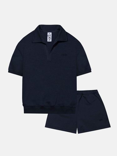 Light Sweat Fabric Classic Polo Shirt Set [Navy] - cpts - Modalova