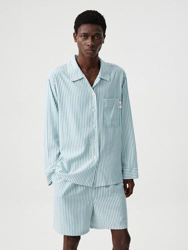 Relaxed Stripe Cotton-Polyester Pajamas [Polar Blue] - cpts - Modalova