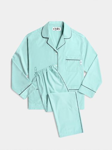 Long Sleeved Relaxed Fit Lounge Pajamas [Pale Green] - cpts - Modalova