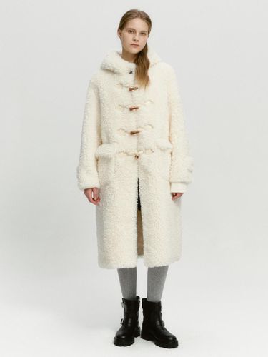 Boucle Hoodie Toggle Button Coat [Ivory] (MAEDCT05CIV) - marieclaire - Modalova