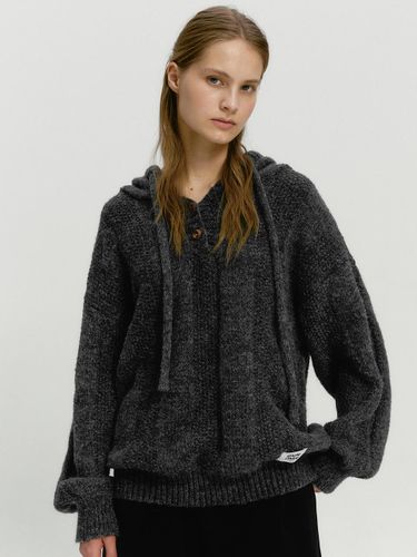 Label Detail Hooded Wool Knit [Grey] (MAEDKN22MGY) - marieclaire - Modalova