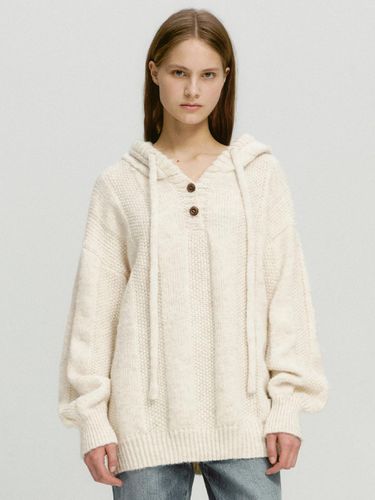 Hooded Stripe Wool Knit (MAEDKN22MIV) - marieclaire - Modalova